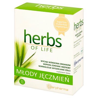 Herbs of Life, Młody Jęczmień, tabl., 30 szt