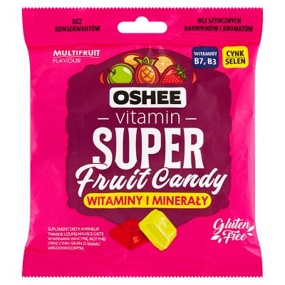 OSHEE Vitamin Candy MULTIFRUIT karmelki 90 g
