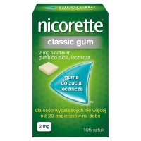 Nicorette Classic Gum 2 mg, 105 sztuk