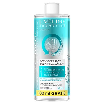 Eveline Facemed+ Oczyszczający Płyn micelarny 3w1  400ml