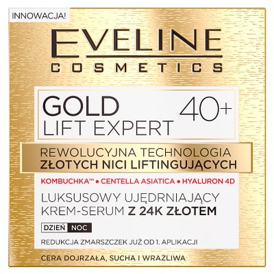 Eveline Gold Lift Expert 40+ Krem-serum ujędrniający na dzień i noc  50ml
