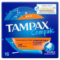 Tampax Compak, tampony higieniczne, Super Plus, 16 sztuk