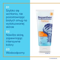 Bepanthen Tattoo SPF50+, krem przeciwsłoneczny do wytatuowanej skóry, 50 ml + GRATIS